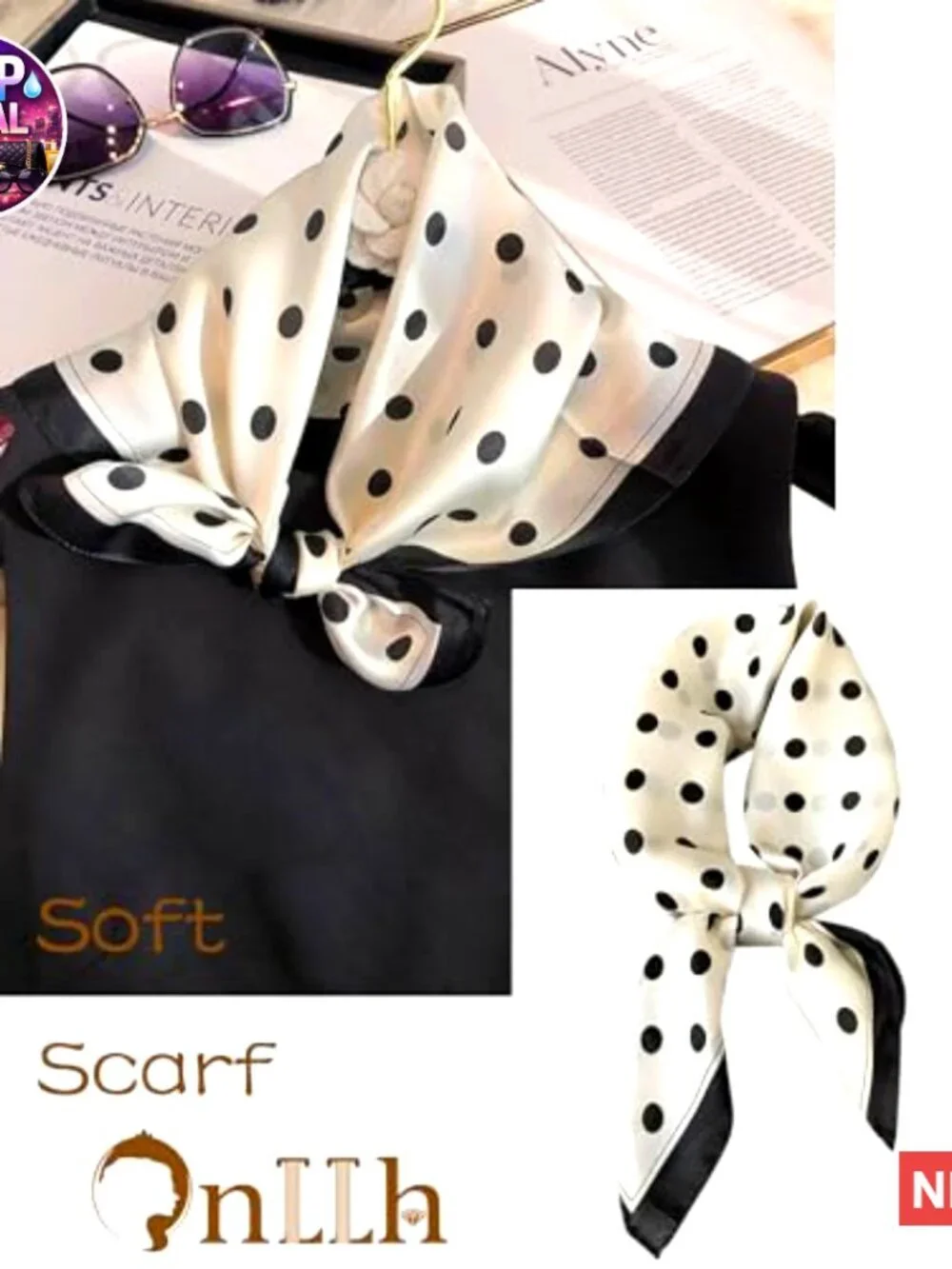 Silky Satin Scarf for Women Lightweight Head Wrap Sleeping Accessory